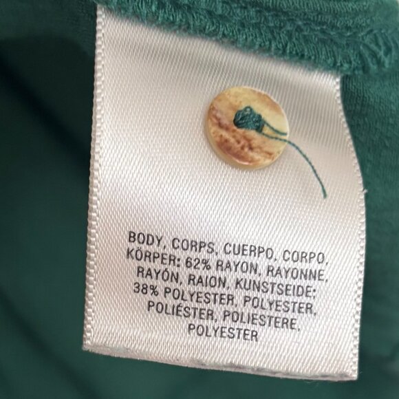 Anthropologie Maeve Saona Green Pintuck Tank Blouse (size M) - Picture 3 of 4